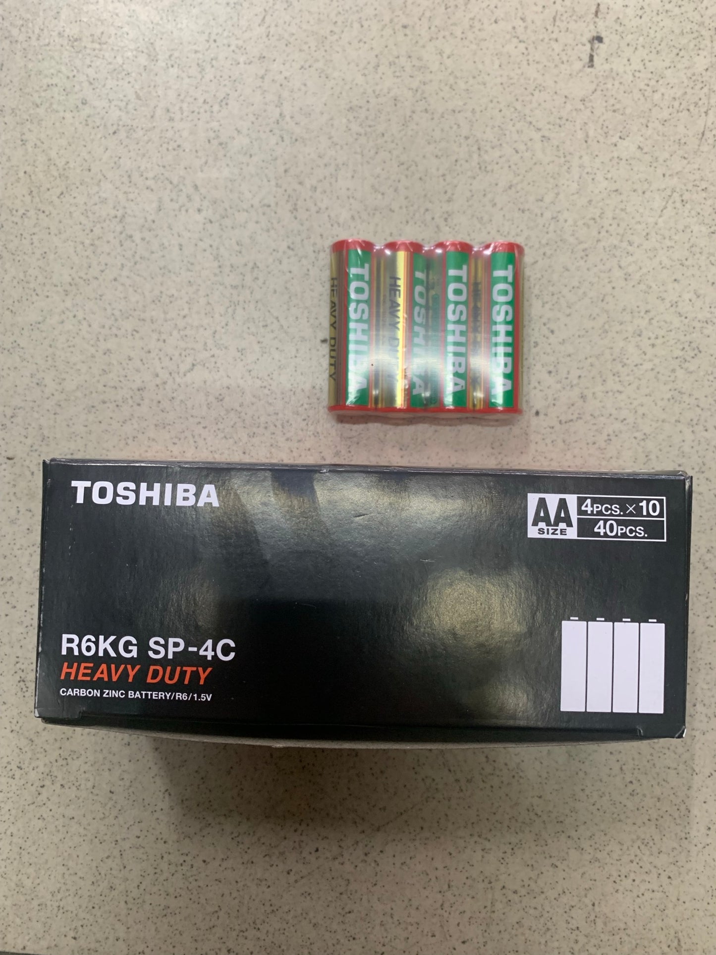 Toshiba AA Heavy Duty 4pcs Shrink Pack Batteries